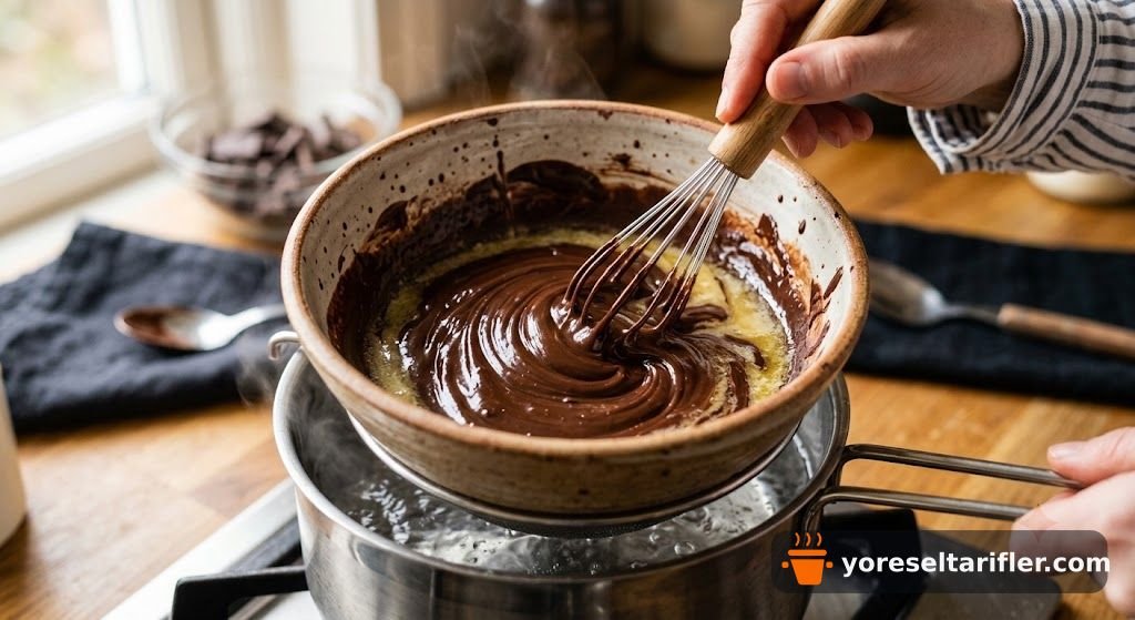 Brownie Tadında Yumuşak Kurabiye Tarifi — Adım 1
