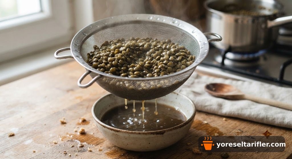 Bulgurlu Yeşil Mercimek Çorbası Tarifi — Adım 1