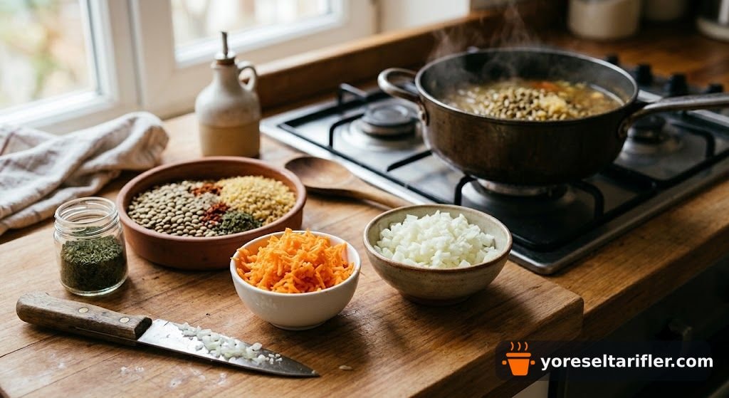 Bulgurlu Yeşil Mercimek Çorbası Tarifi — Adım 3