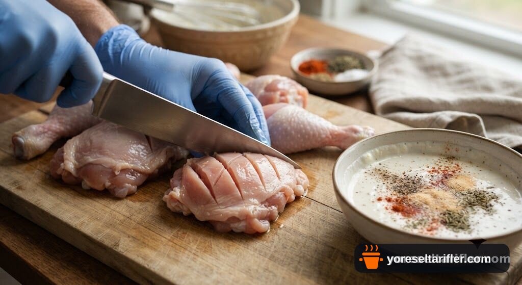 Buttermilk ve Baharatlarla Çıtır Tavuk Tarifi — Adım 1