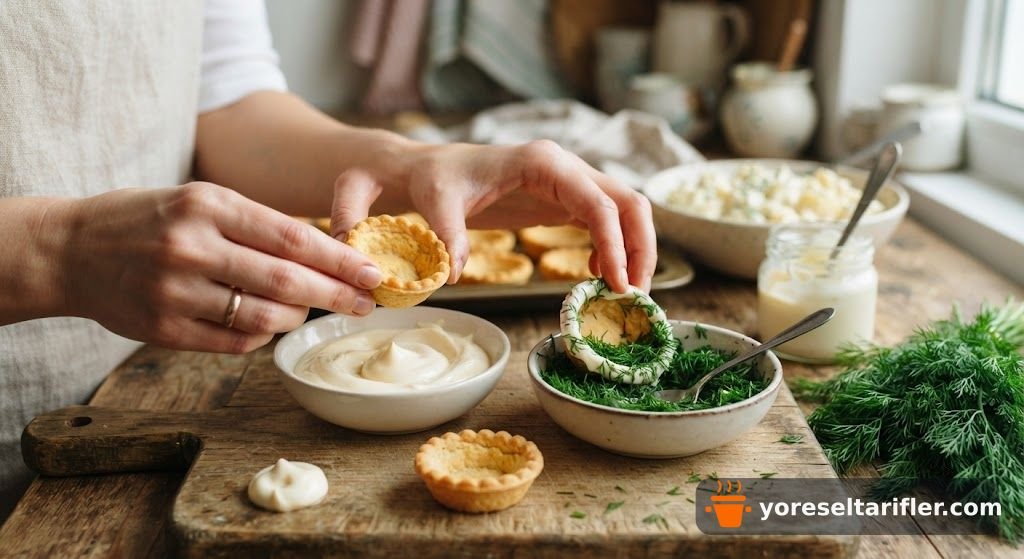 Çam Ağacı Görünümlü Patatesli Kaseli Salata Tarifi — Adım 6