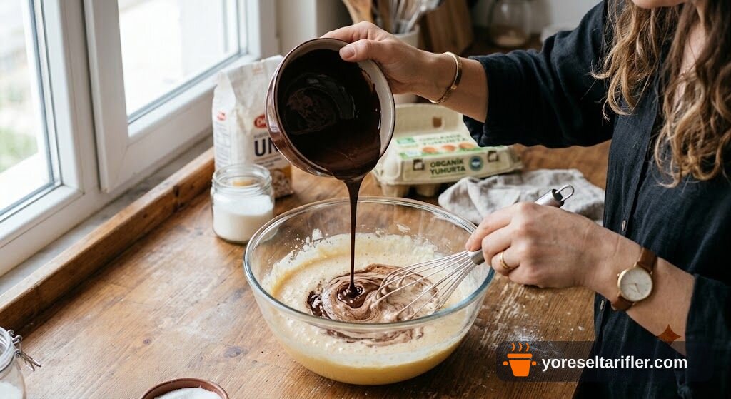 Çatlak Görünümlü Beyaz Çikolatalı Brownie Tarifi — Adım 3