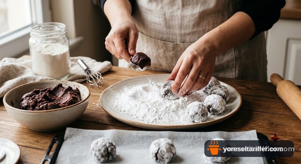 Çatlak İnce Truffle Kurabiye Tarifi — Adım 4