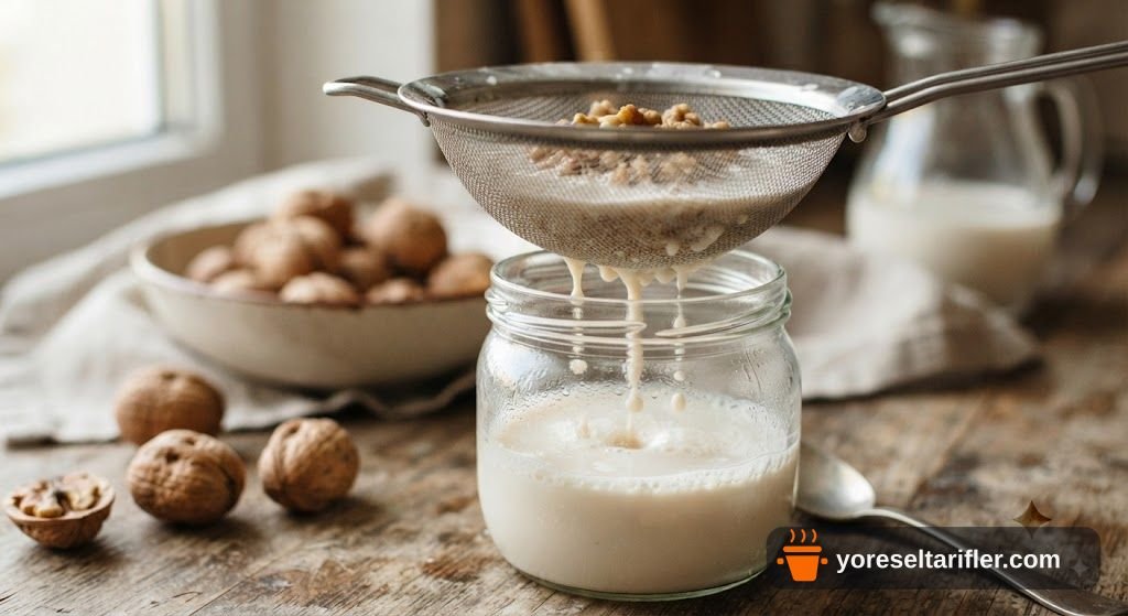 Ceviz Sütü'nün Doğal Kıvamı Tarifi — Adım 3