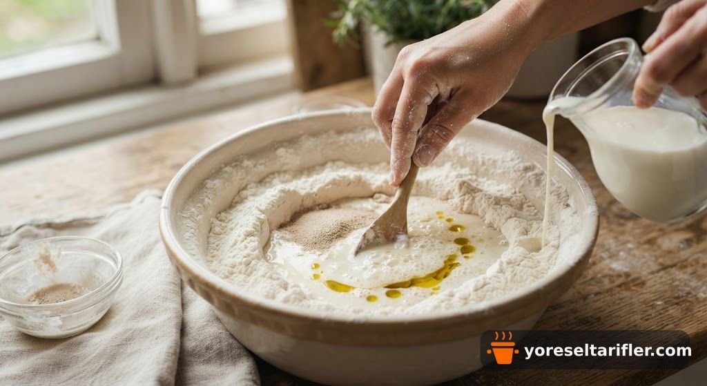 Cevizli Acuka Soslu Mayalı Kahvaltılık Ekmek Tarifi — Adım 3