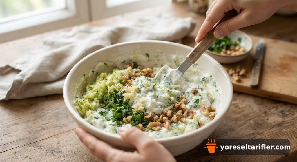 Cevizli Yoğurtlu Kabak Mezesi Tarifi — Adım 3