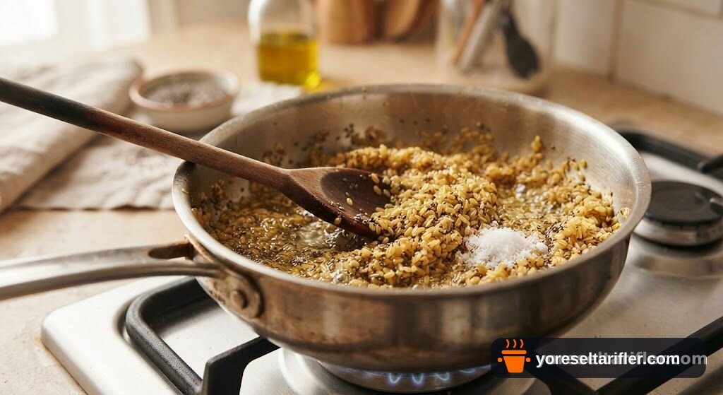 Chia Tohumlu Bulgur Pilavı Tarifi — Adım 2