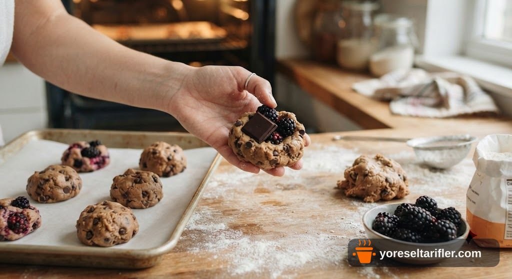 Choco-Berry Cookie Tarifi — Adım 3