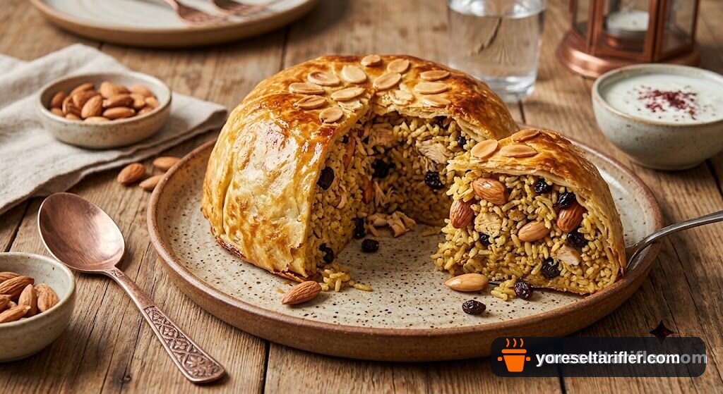 Çiğ Badem Sürprizli Perde Pilavı Tarifi — Adım 4