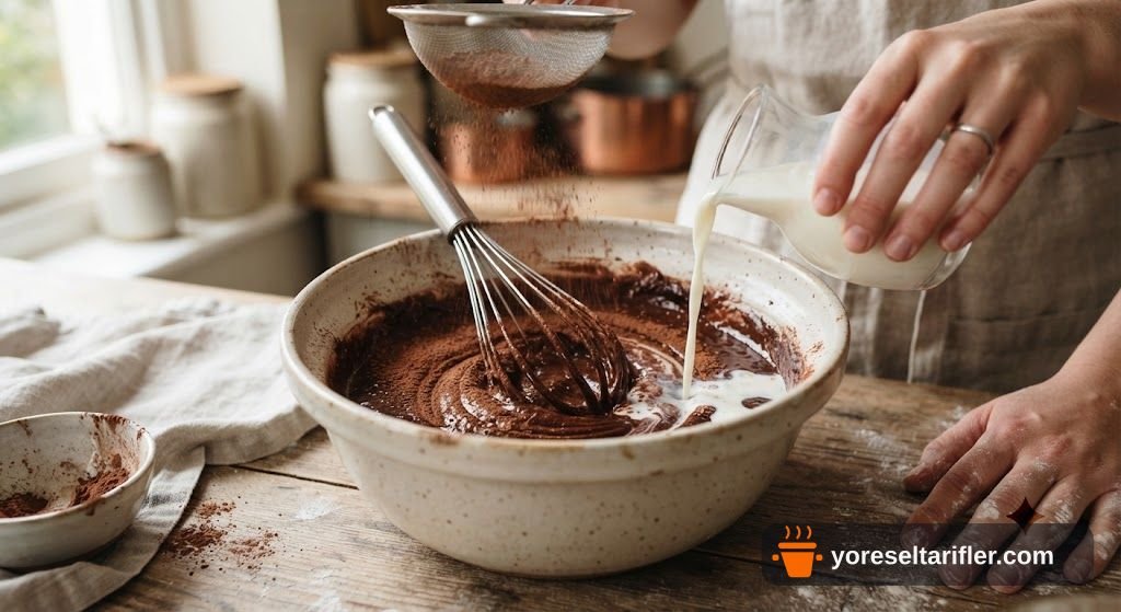 Çikolata Ganajlı Mermer Kek Tarifi — Adım 3