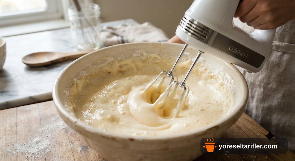 Çikolata Kremalı Yumuşak Kek Tarifi — Adım 1