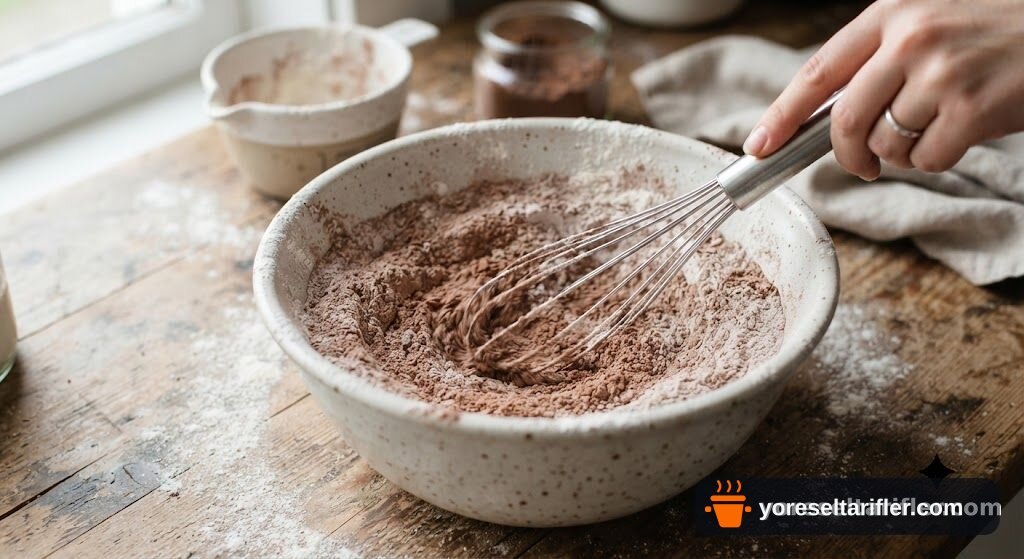 Çikolata Soslu Kakaolu Kek Tarifi — Adım 3