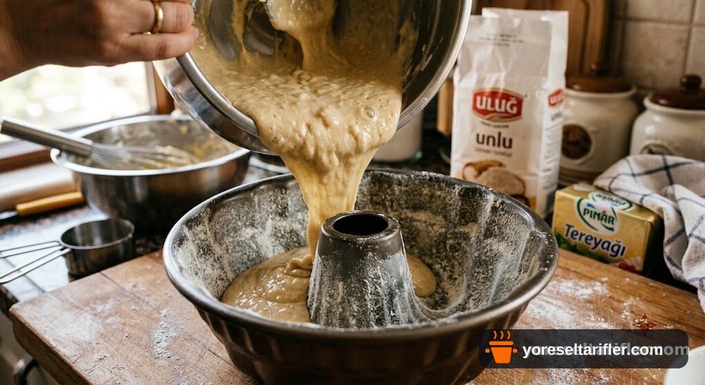 Çikolata Soslu Kakaolu Kek Tarifi — Adım 4