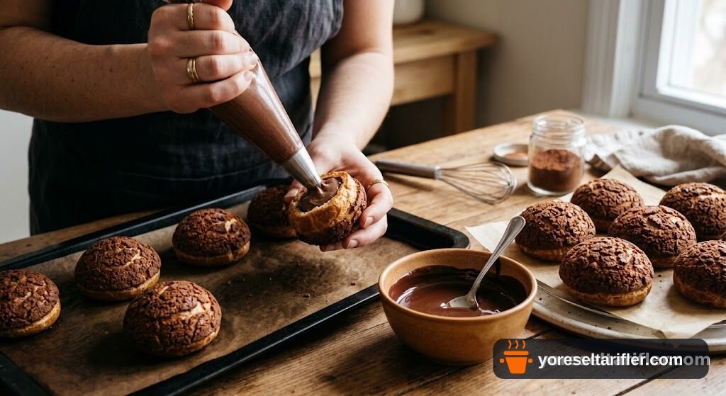 Çikolatalı Choux Craquelin Tarifi — Adım 9