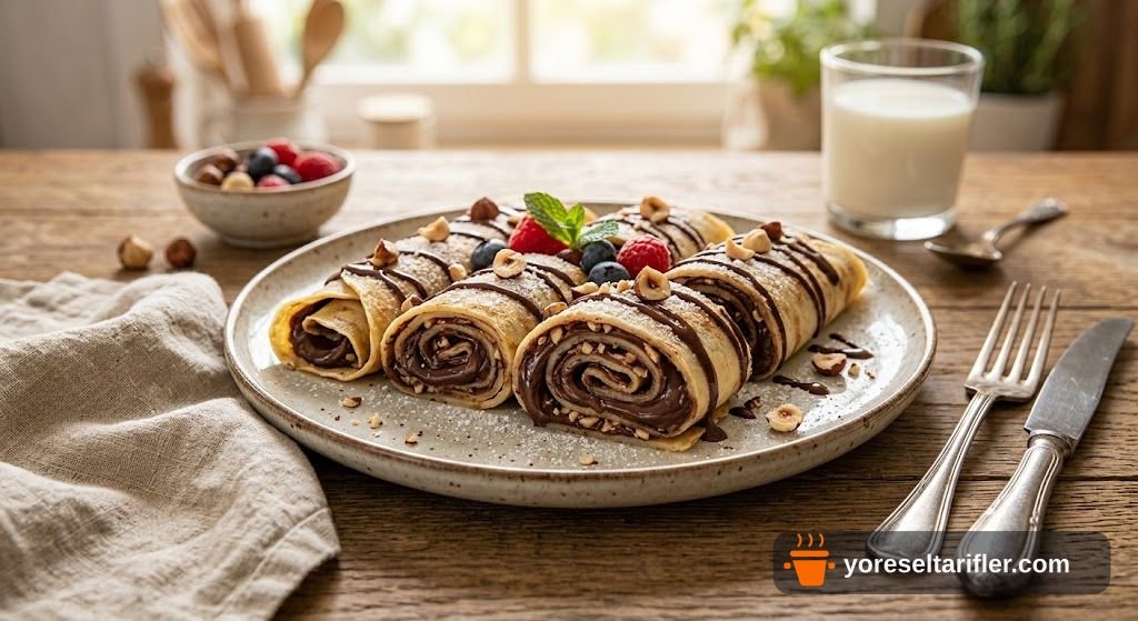 Çikolatalı Krep Sarma Tarifi (Pratik) — Adım 1