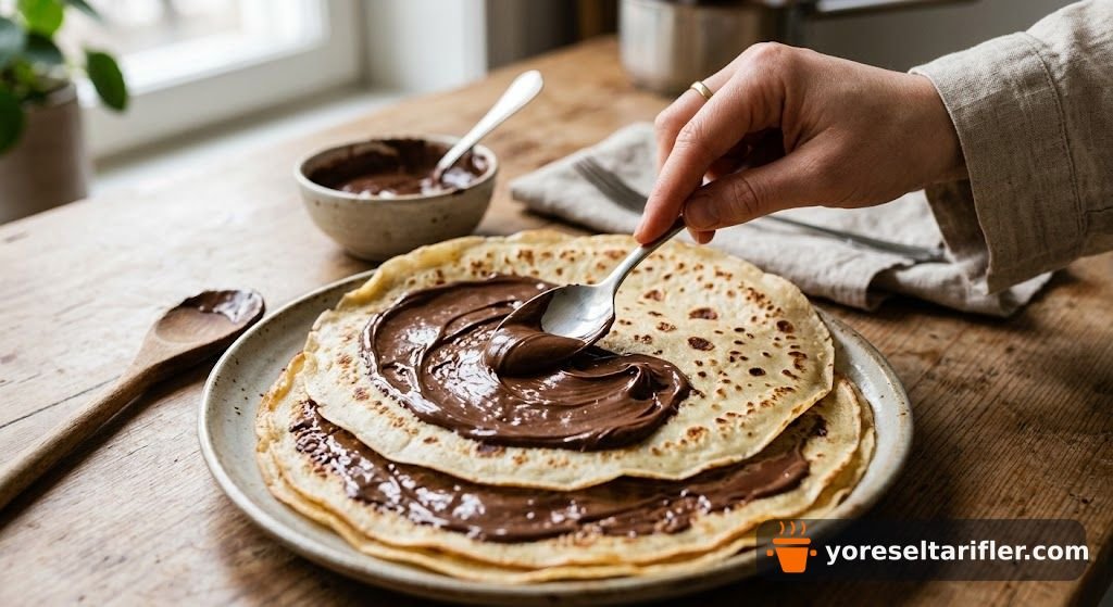 Çikolatalı Krep Sarma Tarifi (Pratik) — Adım 4