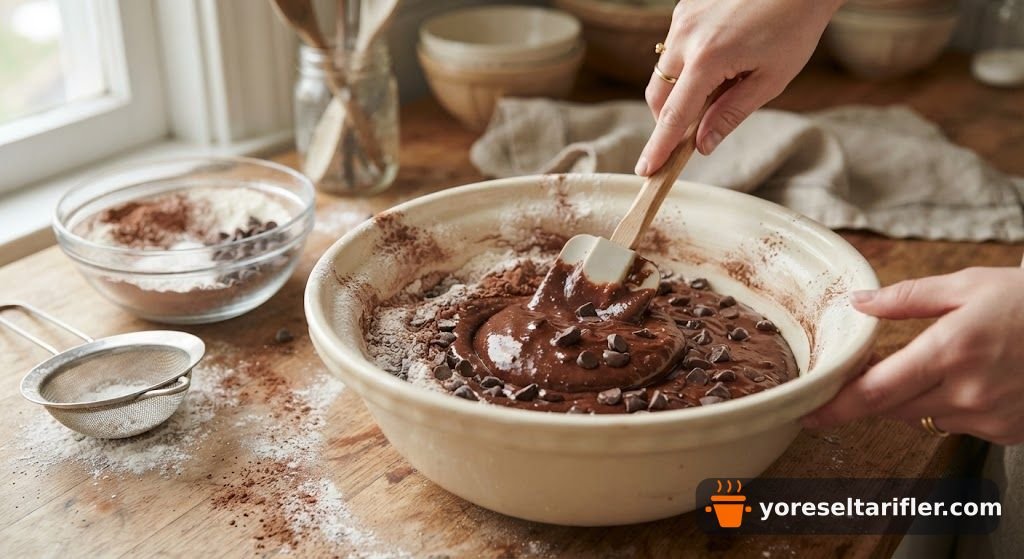 Çikolatalı Parçacıklı Kek Tarifi — Adım 3