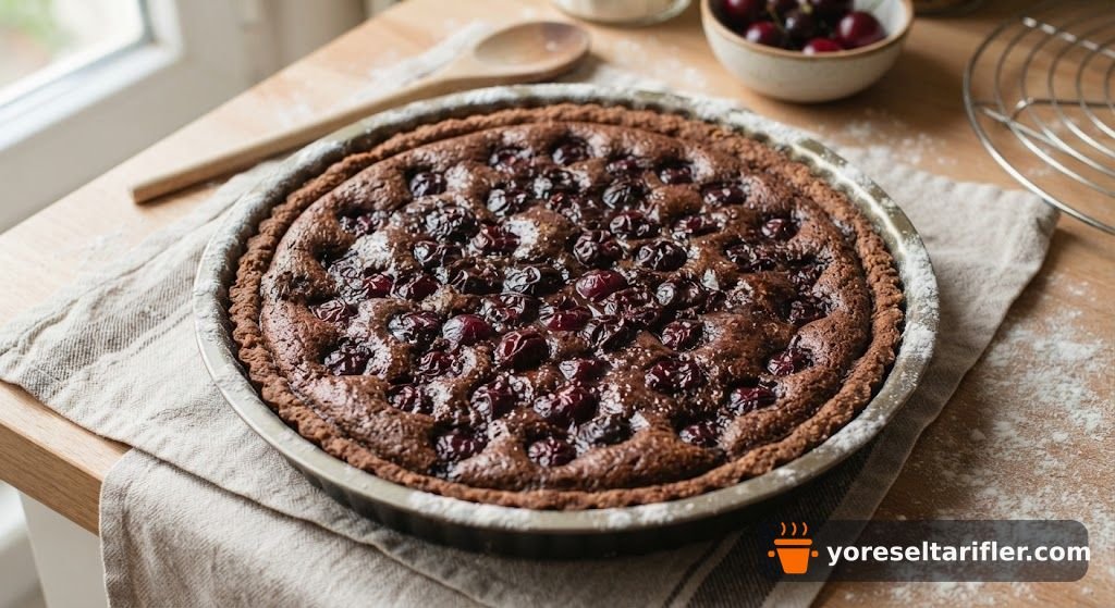 Çikolatalı Vişneli Tart Kek Tarifi — Adım 2