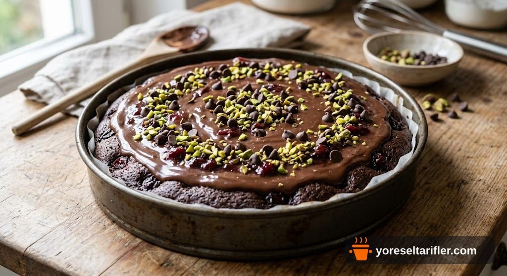 Çikolatalı Vişneli Tart Kek Tarifi — Adım 4