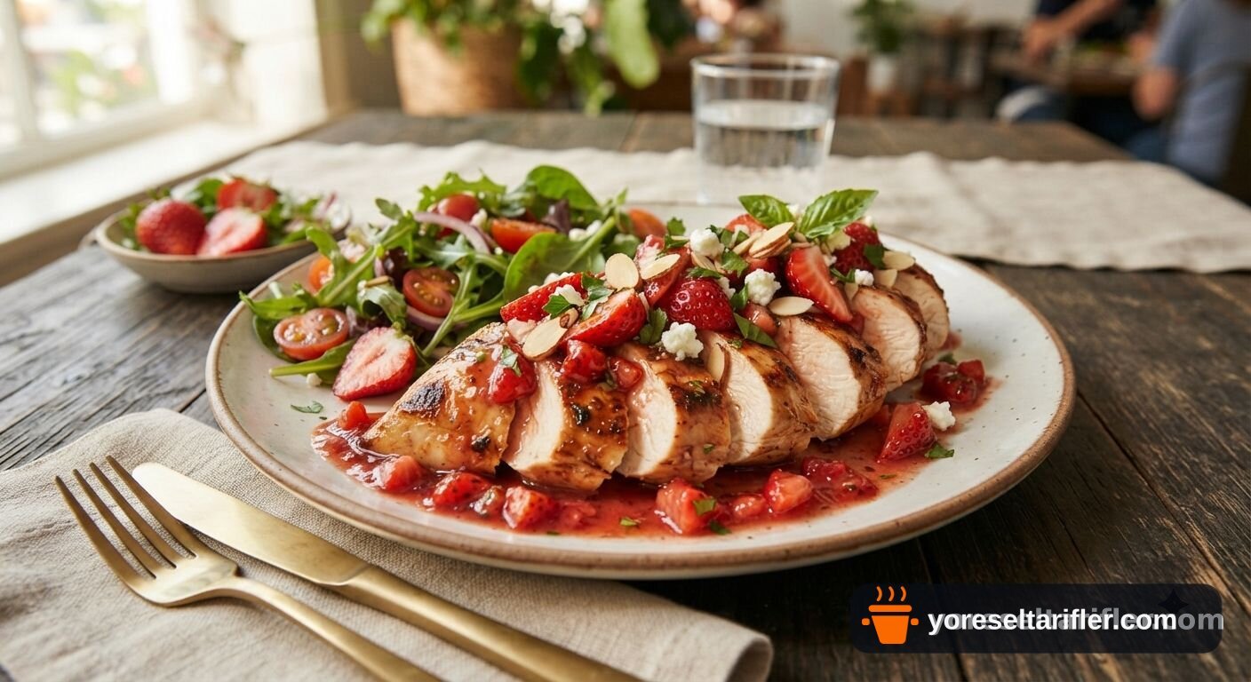 Çilek Soslu Yalancı Tavuk Göğsü Tarifi — Adım 9