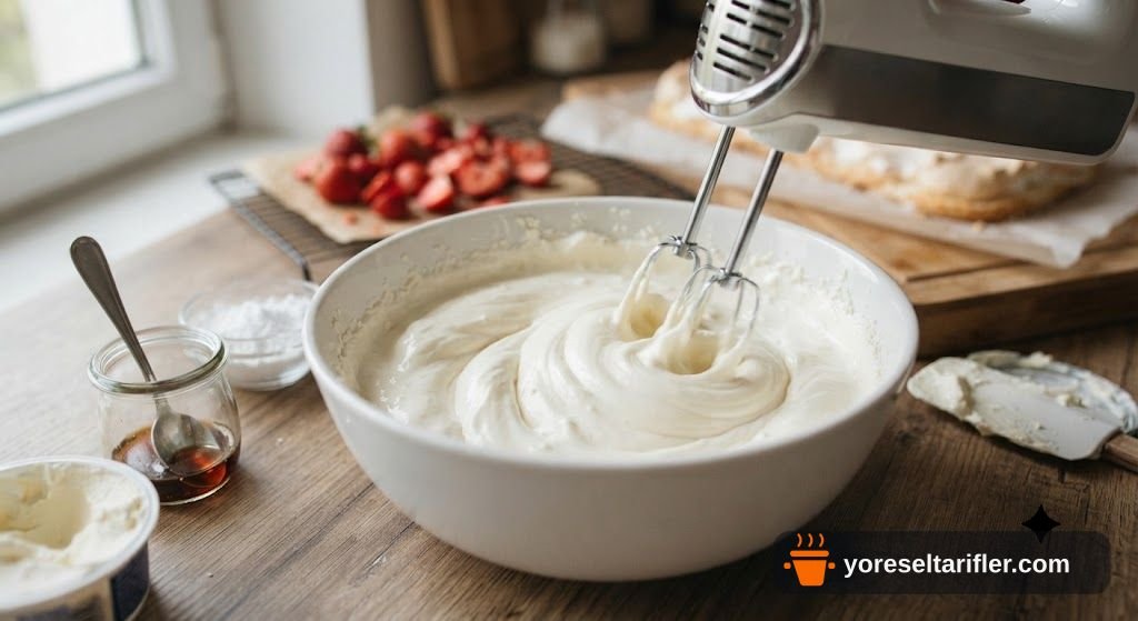 Çilekli Mereng Rulo Pasta Yapımı Tarifi — Adım 4