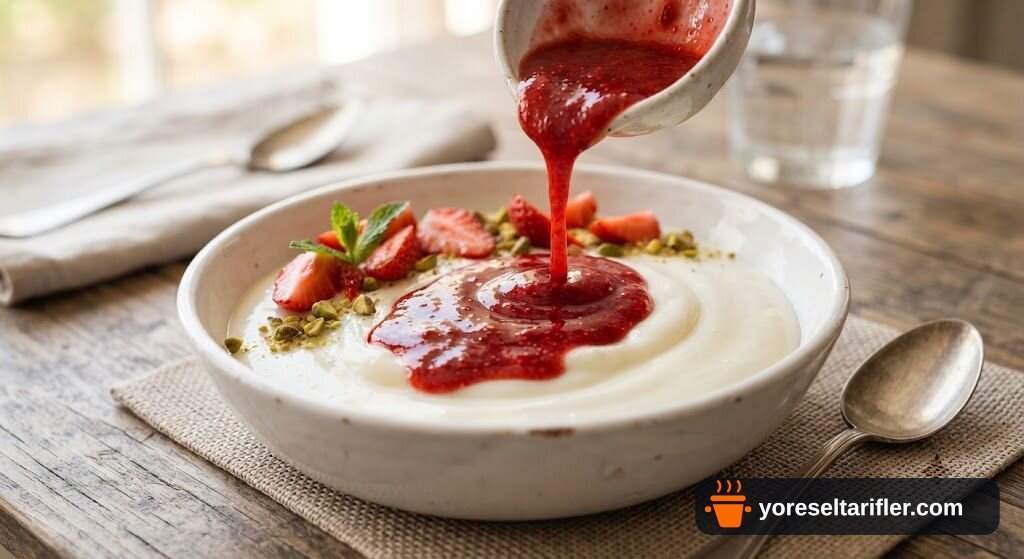 Çilekli Muhallebi Tarifi — Adım 10