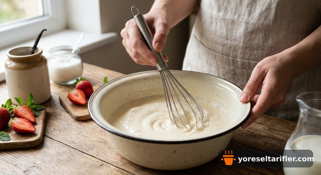 Çilekli Panna Cotta Tarifi — Adım 5