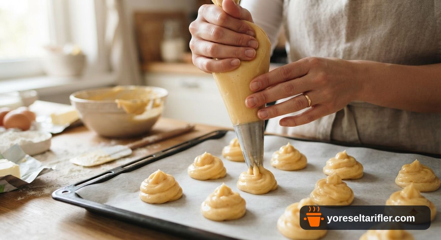 Çilekli Profiterol Tarifi — Adım 5