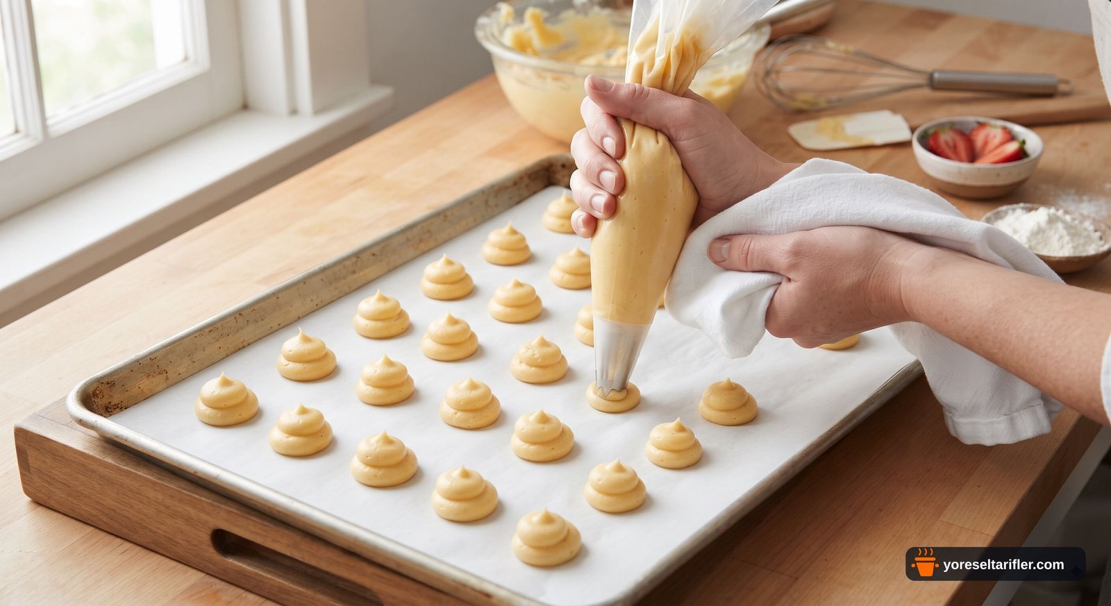 Çilekli Profiterol Tarifi — Adım 6