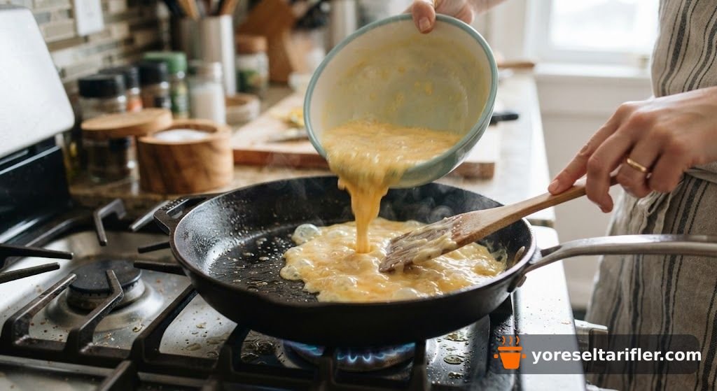 Çıtır Dışlı Susamlı Kabak Omlet Tarifi — Adım 5