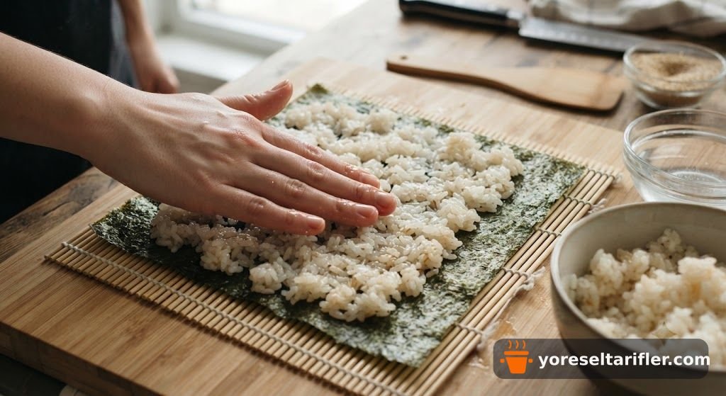 Çıtır Ev Yapımı Sushi Tarifi — Adım 3
