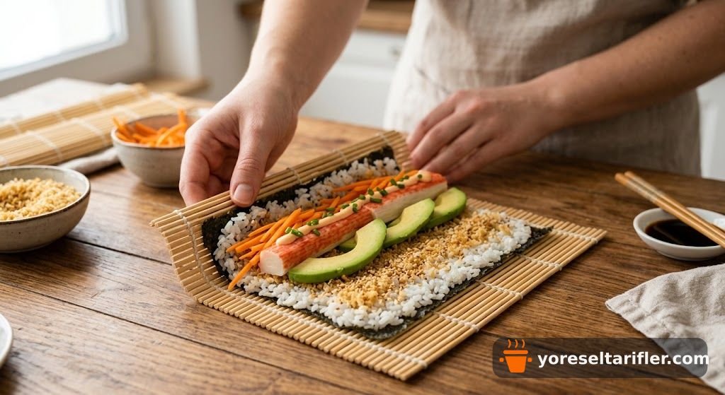 Çıtır Ev Yapımı Sushi Tarifi — Adım 4