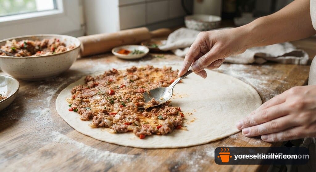 Çıtır Hamurlu Kıymalı Pide Tarifi — Adım 9