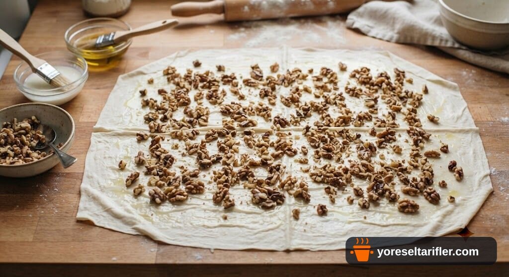Çıtır Katlı Cevizli Börek Tarifi — Adım 1