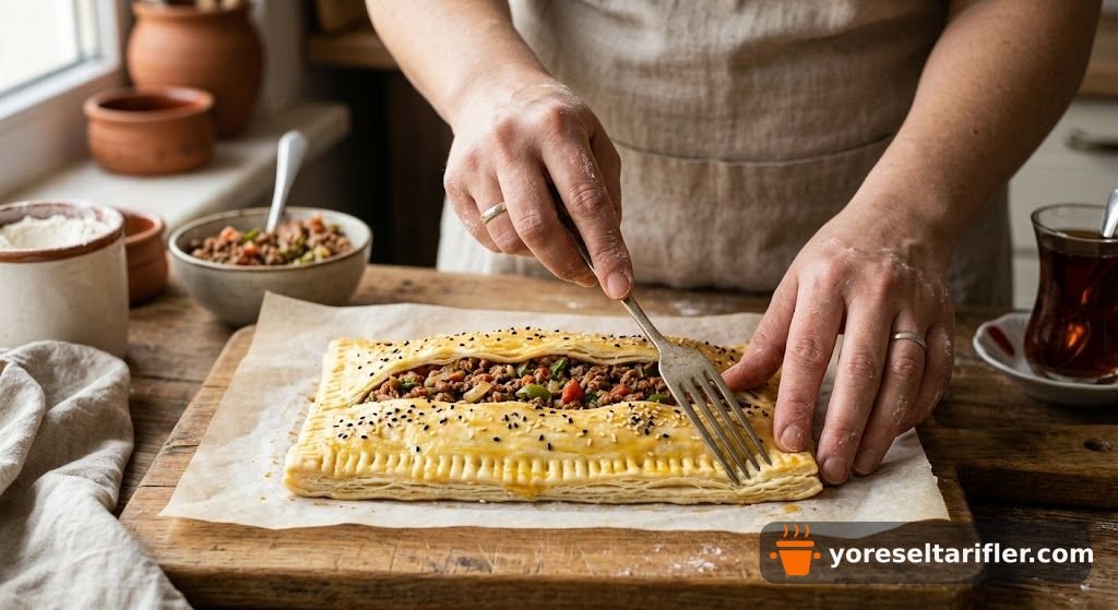 Çıtır Milföyden Karnıyarık Börek Tarifi — Adım 3