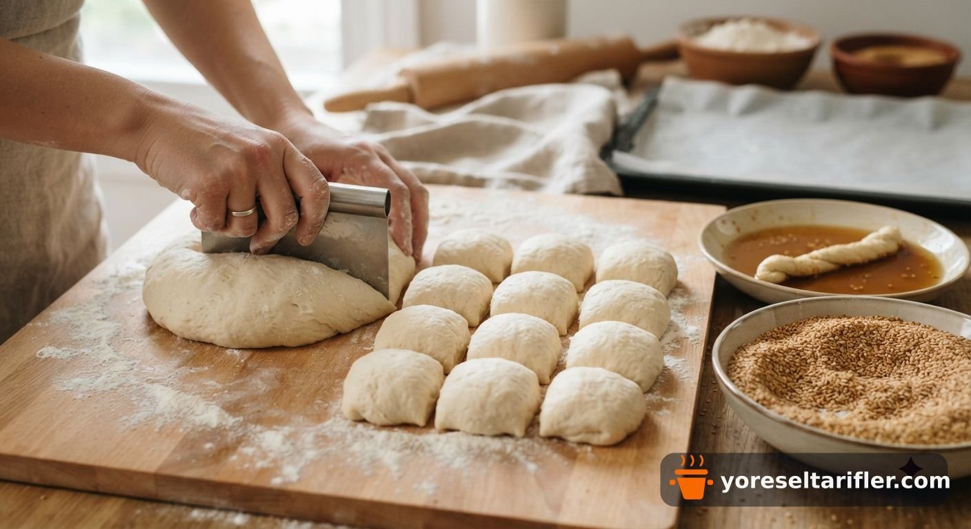 Çıtır Pekmezli Susamlı Simit Tarifi — Adım 4