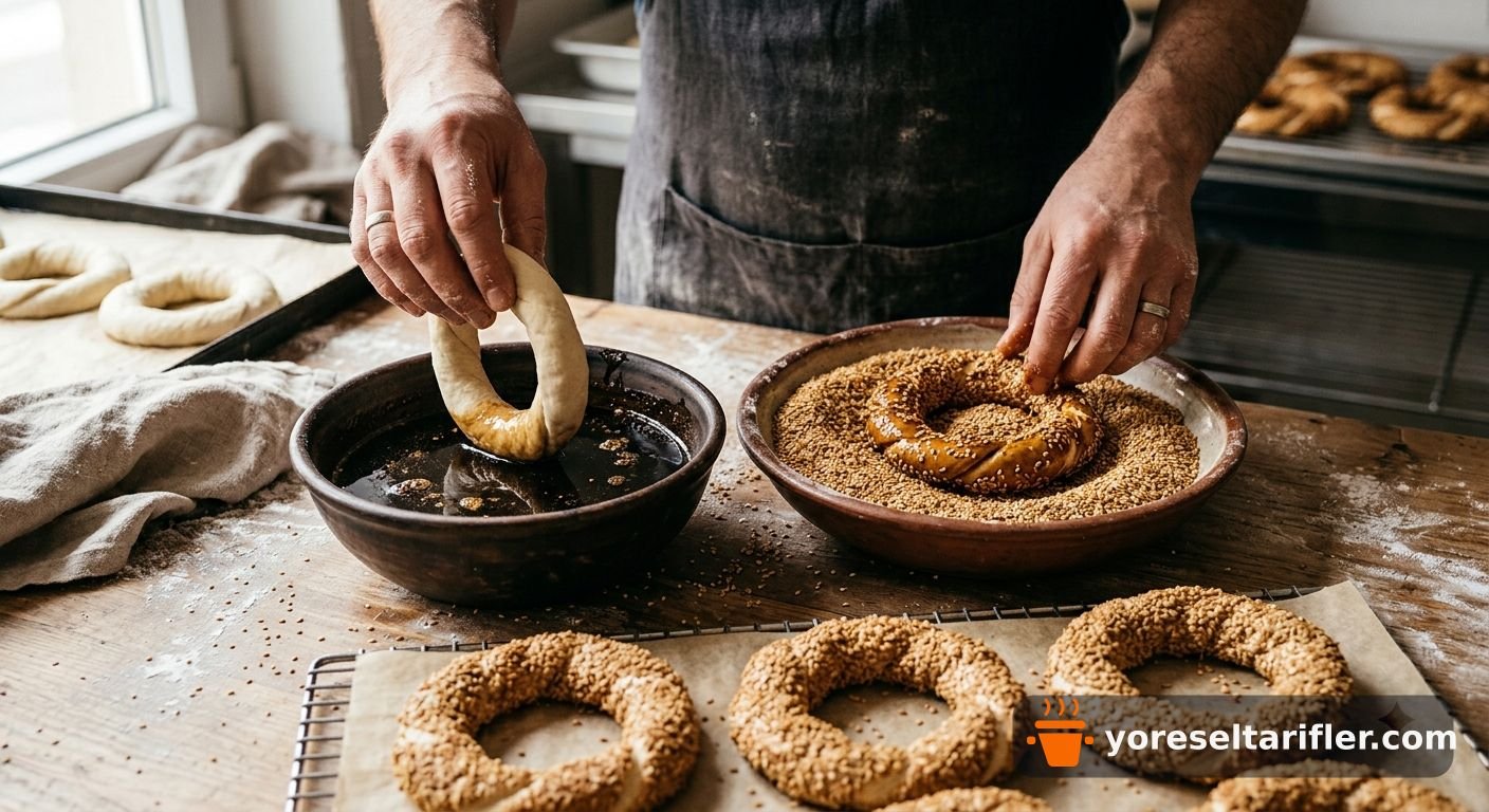 Çıtır Pekmezli Susamlı Simit Tarifi — Adım 8