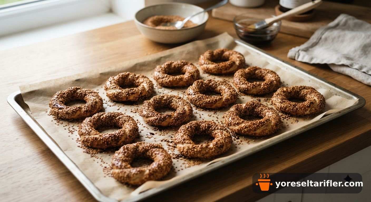 Çıtır Pekmezli Susamlı Simit Tarifi — Adım 9
