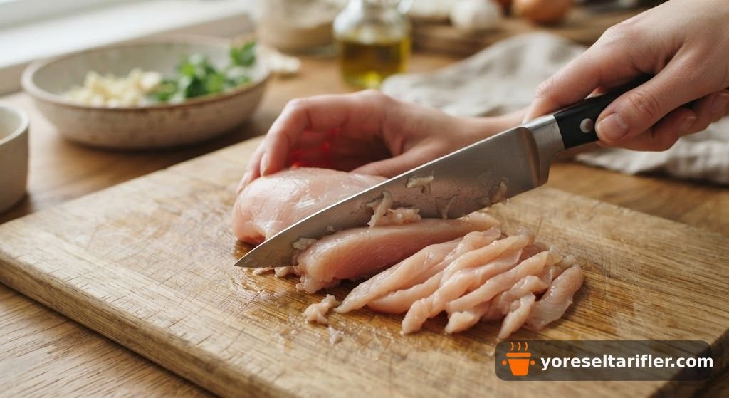 Çıtır Yulaf Ezmesi ile Fit Tavuk Nugget Tarifi — Adım 1