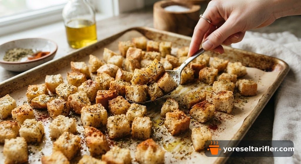 Çıtır Zeytinyağlı Kruton Tarifi — Adım 3