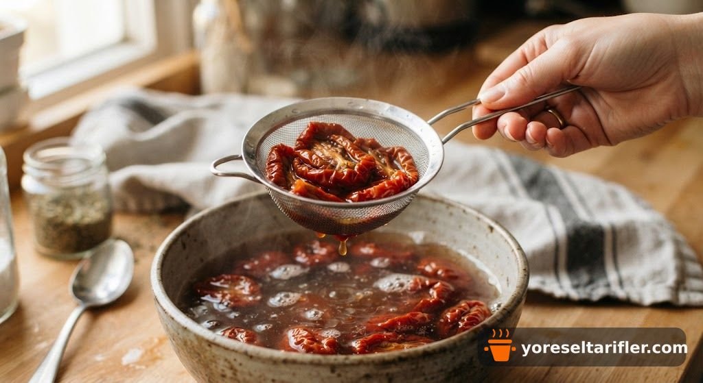 Kurutulmuş Domatesli ve Zeytinli Omlet Tarifi — Adım 1