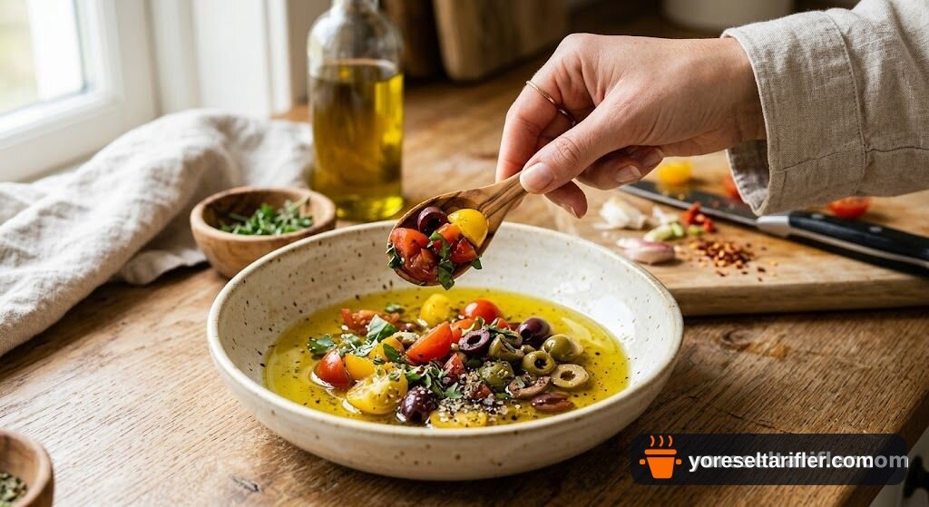 Kurutulmuş Domatesli ve Zeytinli Omlet Tarifi — Adım 3
