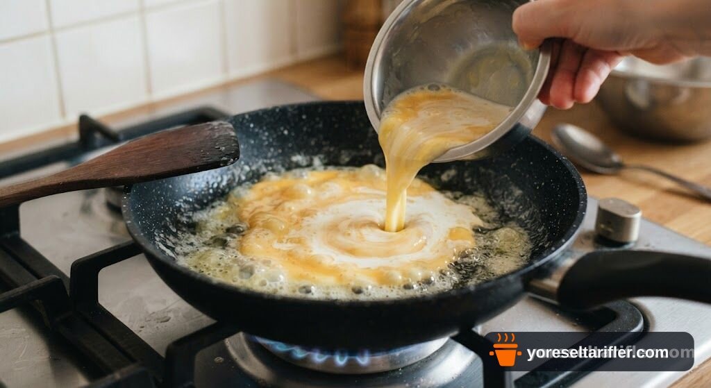 Kurutulmuş Domatesli ve Zeytinli Omlet Tarifi — Adım 4
