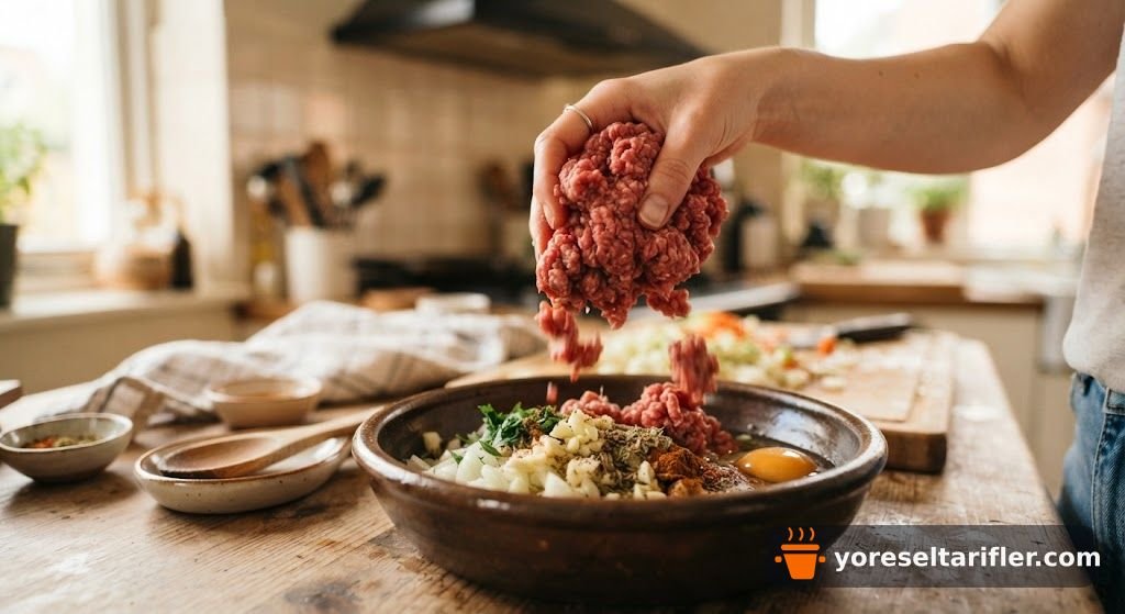 Çöp Şişte Baharatlı Kıyma Köfte Tarifi — Adım 2