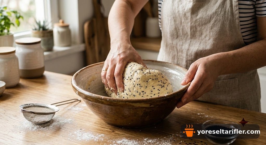 Çörek Otlu Kurabiye Yapımı Tarifi — Adım 1