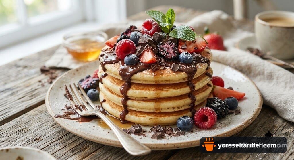 Damla Çikolatalı Pancake Tarifi — Adım 6