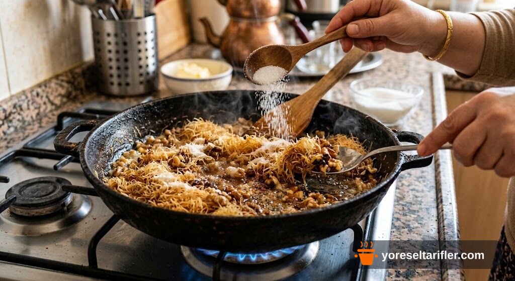 Damla Sakızlı Kolay Kadayıf Tatlısı Tarifi — Adım 3