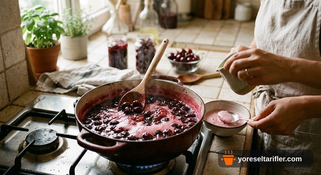 Damla Sakızlı Vişne Reçeli Tarifi — Adım 6