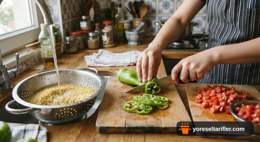 Dana Etli Başbaşı Bulgur Pilavı Tarifi — Adım 2