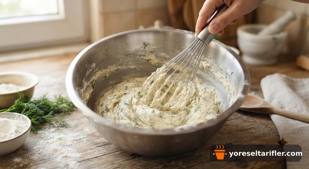 Dereotlu Kıyır Kurabiye Yapımı Tarifi — Adım 2
